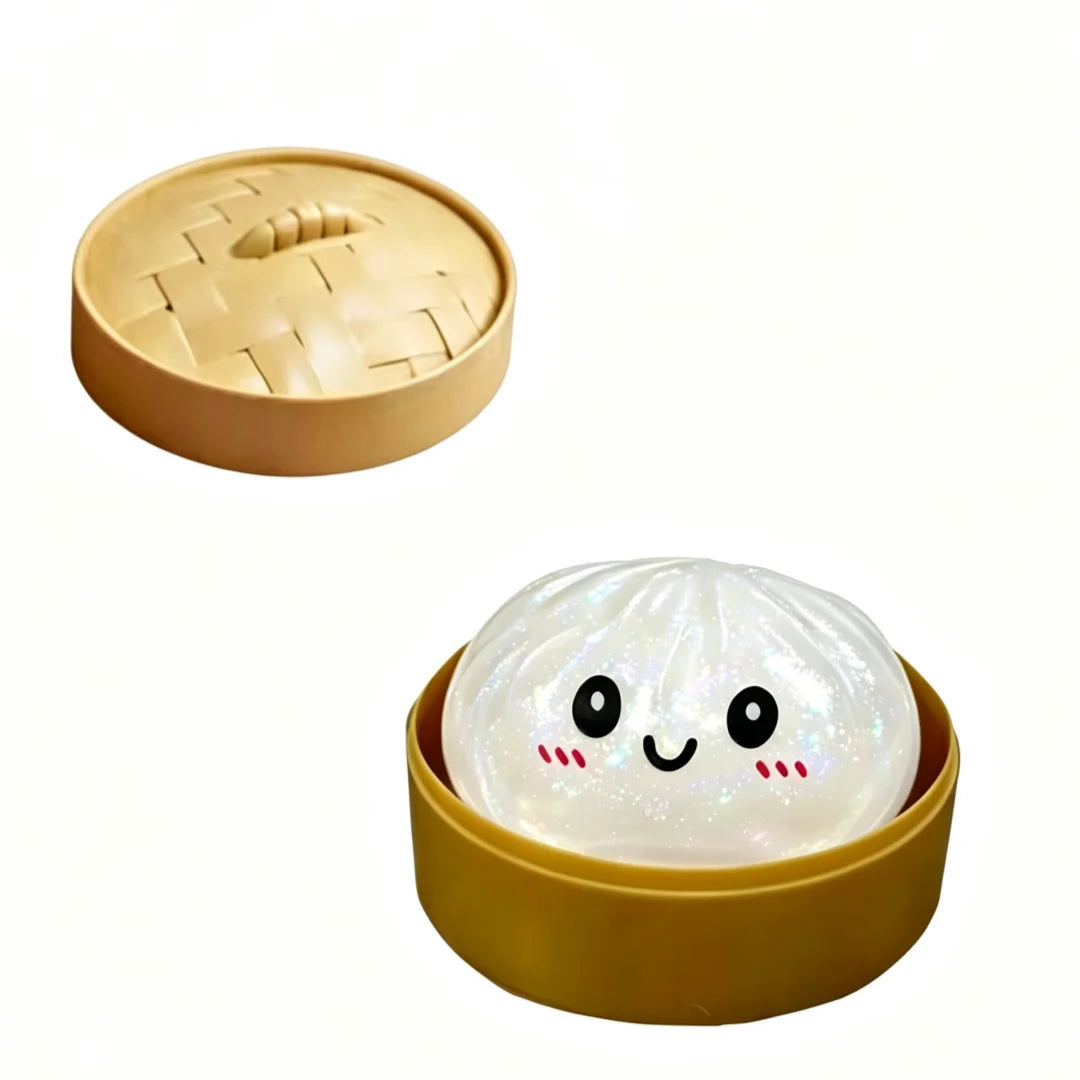 Mystery Dumpling Squishy — with Bamboo Steamer Basket